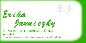 erika jamniczky business card